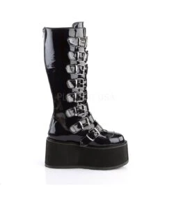 Plateau Stiefel DAMNED-318 Schwarz Lack | DemoniaCult -Shoes Verkäufe plateau stiefel damned 318 schwarz lack 4