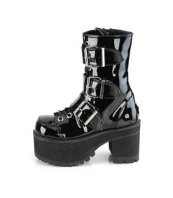 Plateau Stiefel RANGER-308 Schwarz Lack | DemoniaCult -Shoes Verkäufe plateau stiefel ranger 308 schwarz lack 2