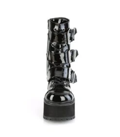 Plateau Stiefel RANGER-308 Schwarz Lack | DemoniaCult -Shoes Verkäufe plateau stiefel ranger 308 schwarz lack 6