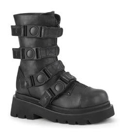 Plateau Stiefel RENEGADE-55 Schwarz Matt | DemoniaCult