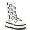 SLACKER-160 Plateau Stiefel - Weiss | DemoniaCult