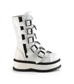 SLACKER-160 Plateau Stiefel - Weiss | DemoniaCult -Shoes Verkäufe plateau stiefel slacker 160 weiss 4