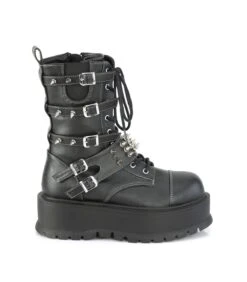Plateau Stiefel SLACKER-165 Schwarz Matt | DemoniaCult -Shoes Verkäufe plateau stiefel slacker 165 schwarz matt 4