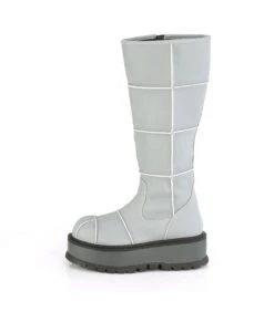 Plateau Stiefel SLACKER-230 Grau Neon | DemoniaCult -Shoes Verkäufe plateau stiefel slacker 230 grau neon 6