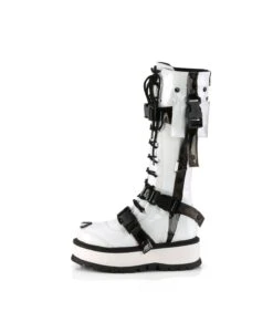 SLACKER-260 Plateau Stiefel - Weiss Lack | DemoniaCult -Shoes Verkäufe plateau stiefel slacker 260 weiss lack 2