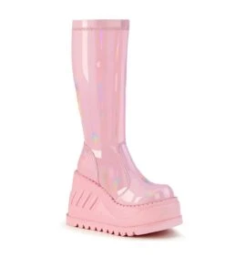Plateau Stiefel STOMP-200 Pink Lack | DemoniaCult