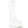 Plateau Stiefel STOMP-200 Weiss Lack | DemoniaCult