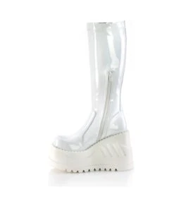 Plateau Stiefel STOMP-200 Weiss Lack | DemoniaCult -Shoes Verkäufe plateau stiefel stomp 200 weiss lack 2