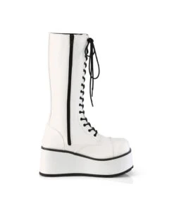 Plateau Stiefel TRASHVILLE-502 Weiss Matt | DemoniaCult -Shoes Verkäufe plateau stiefel trashville 502 weiss matt 4