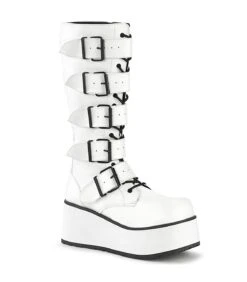 Plateau Stiefel TRASHVILLE-518 Weiß | DemoniaCult