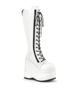 Plateau Stiefel WAVE-200 Weiss Matt | DemoniaCult