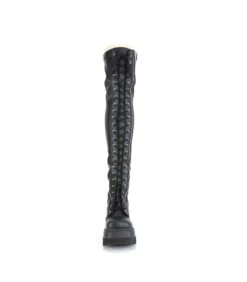 SHAKER-374 Plateau Overknee Stiefel - Schwarz Matt | DemoniaCult -Shoes Verkäufe plateu overknee stiefel shaker 374 schwarz matt 2