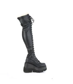 SHAKER-374 Plateau Overknee Stiefel - Schwarz Matt | DemoniaCult -Shoes Verkäufe plateu overknee stiefel shaker 374 schwarz matt 5