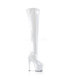 Plateau Overknee Stiefel ADORE-3000 - Lack Weiß -Shoes Verkäufe pleaser adore 3000 wht 4