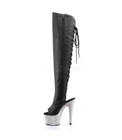 Pleaser Plateau Overknee Stiefel BEJEWELED-3019DM-7 Schwarz -Shoes Verkäufe pleaser bejeweled 3019dm 7 bpu smrs 2