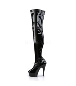 Plateau Overknee Stiefel DELIGHT-3000 - Lack -Shoes Verkäufe pleaser delight 3000 blk 2