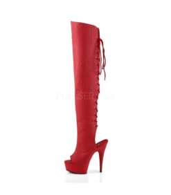 Plateau Overknee Stiefel DELIGHT-3019 - Rot -Shoes Verkäufe pleaser delight 3019 rpu m 2
