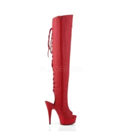 Plateau Overknee Stiefel DELIGHT-3019 - Rot -Shoes Verkäufe pleaser delight 3019 rpu m 4