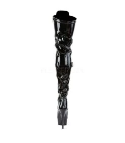 Plateau Overknee Stiefel DELIGHT-3028 - Lack -Shoes Verkäufe pleaser delight 3028 blk 3
