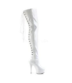 Overknee Stiefel DELIGHT-3063 - Lack Weiß -Shoes Verkäufe pleaser delight 3063 wht 4