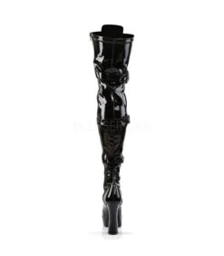 Overknee Stiefel ELECTRA-3028 - Lack Schwarz -Shoes Verkäufe pleaser electra 3028 blk 3