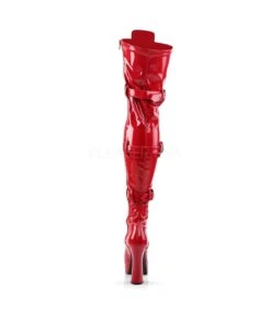 Overknee Stiefel ELECTRA-3028 - Lack Rot -Shoes Verkäufe pleaser electra 3028 red 3