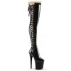Pleaser Plateau Overknee Stiefel FLAMINGO-3050 Schwarz