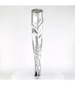 Overknee Stiefel SEDUCE-3000 - PU Silber -Shoes Verkäufe pleaser seduce 3000 slv 3