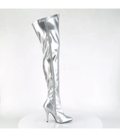 Overknee Stiefel SEDUCE-3000 - PU Silber -Shoes Verkäufe pleaser seduce 3000 slv 4