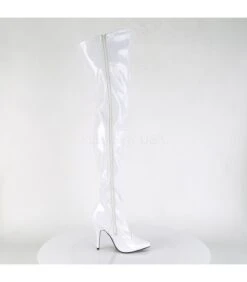 Overknee Stiefel SEDUCE-3000 - Lack Weiß -Shoes Verkäufe pleaser seduce 3000 wht 4