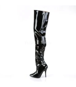 Overknee Stiefel SEDUCE-3010 - Lack Schwarz -Shoes Verkäufe pleaser seduce 3010 blk 2