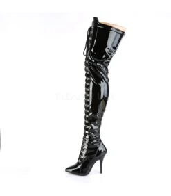 Overknee Stiefel SEDUCE-3024 - Lack Schwarz -Shoes Verkäufe pleaser seduce 3024 blk 2
