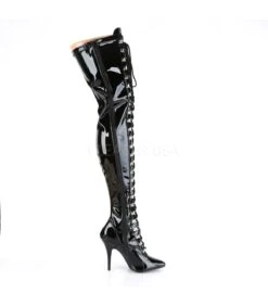 Overknee Stiefel SEDUCE-3024 - Lack Schwarz -Shoes Verkäufe pleaser seduce 3024 blk 4