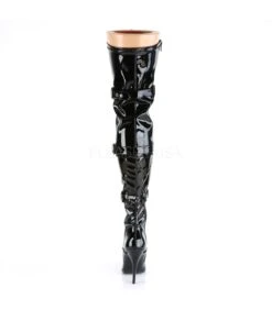 Overknee Stiefel SEDUCE-3028 - Lack Schwarz -Shoes Verkäufe pleaser seduce 3028 blk 3