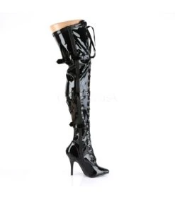 Overknee Stiefel SEDUCE-3028 - Lack Schwarz -Shoes Verkäufe pleaser seduce 3028 blk 4