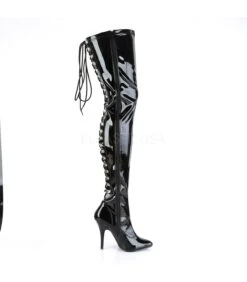Overknee Stiefel SEDUCE-3063 - Lack Schwarz -Shoes Verkäufe pleaser seduce 3063 blk 4