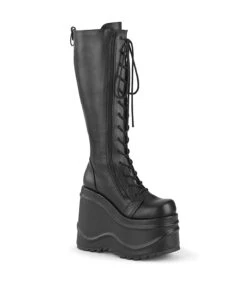 Pleateau Stiefel WAVE-200 Schwarz Matt | DemoniaCult