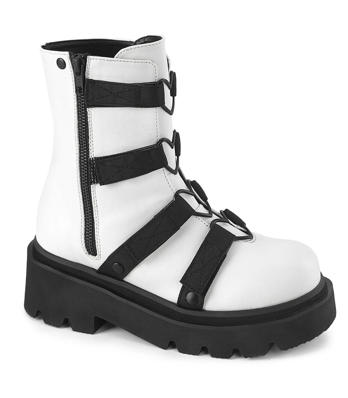 RENEGADE-50 Plateau Stiefel - Weiß Matt | DemoniaCult 1 RENEGADE-50 Plateau Stiefel - Weiß Matt | DemoniaCult