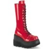 SHAKER-72 Plateau Stiefel - Rot | Demonia Cult