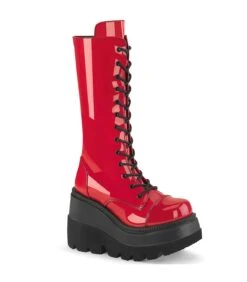 SHAKER-72 Plateau Stiefel - Rot | Demonia Cult -Shoes Verkäufe shaker 72 plateau stiefel rot demonia 5