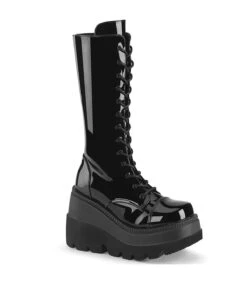 SHAKER-72 Plateau Stiefel - Schwarz | Demonia Cult -Shoes Verkäufe shaker 72 plateau stiefel schwarz demonia 5
