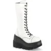 SHAKER-72 Plateau Stiefel - Weiß | Demonia Cult