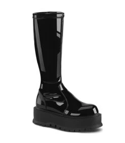 SLACKER-200 Plateau Stiefel - Schwarz | DemoniaCult
