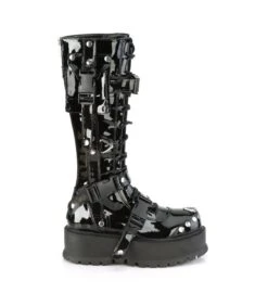 SLACKER-260 Plateau Stiefel Schwarz Lack | DemoniaCult -Shoes Verkäufe slacker 260 plateau stiefelschwarz lack demonia 4