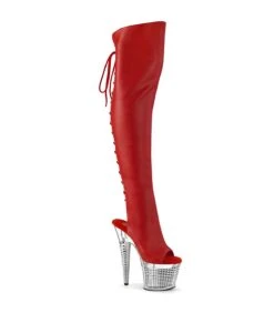 SPECTATOR-3019 Plateau Stiefel - Rot | Pleaser