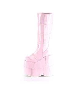 STACK-301 Plateau Stiefel - Rosa Lack | DemoniaCult -Shoes Verkäufe stack 301 plateau stiefel pink lack demonia 2