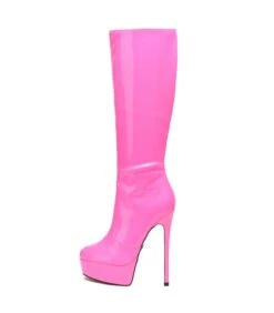 Giaro Stiefel Stackstand Fuchsia Lack