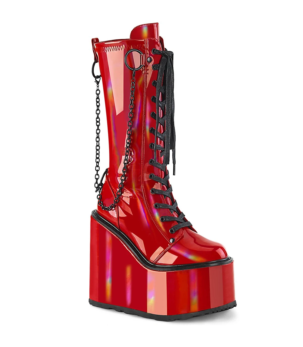 SWING-150 Plateau Stiefel - Rot Lack | DemoniaCult 1 SWING-150 Plateau Stiefel - Rot Lack | DemoniaCult