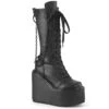 SWING-150 Plateau Stiefel - Schwarz | DemoniaCult