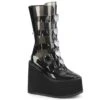 SWING-230C Plateau Stiefel - PVC Schwarz | DemoniaCult
